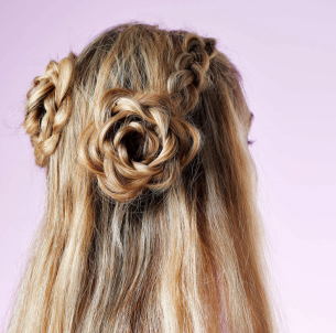 DIY flower braid hairstyle